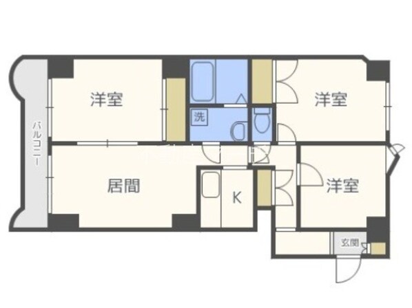 北１２条駅 徒歩6分 5階の物件間取画像